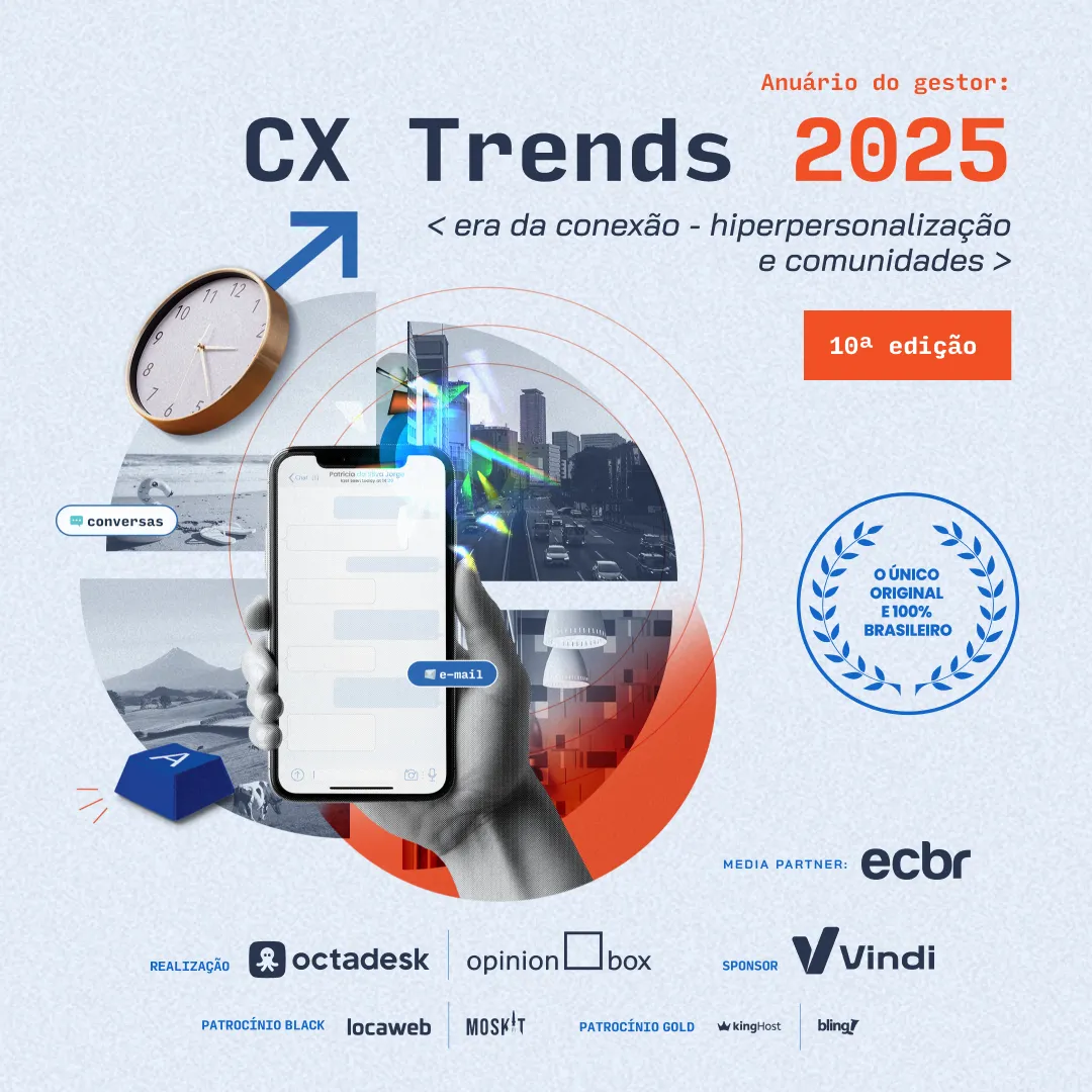 Capa do anuário CX Trends edição 2025 da Octadesk