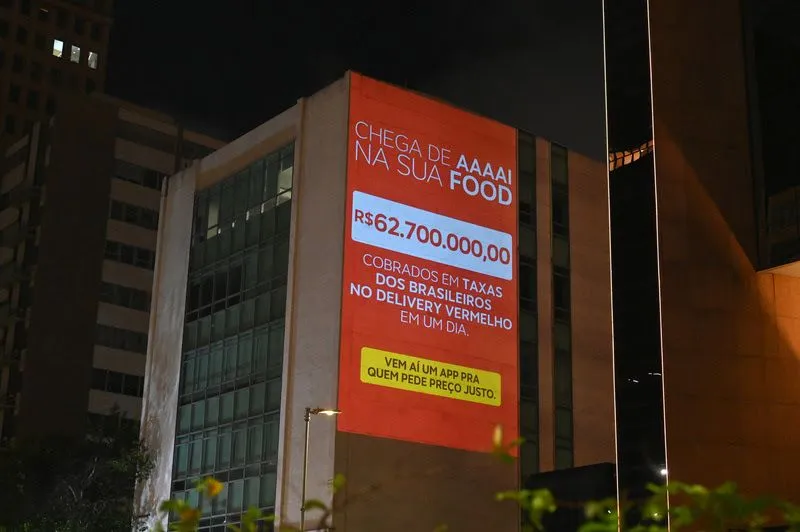 Ação da 99Food na Av. Paulista