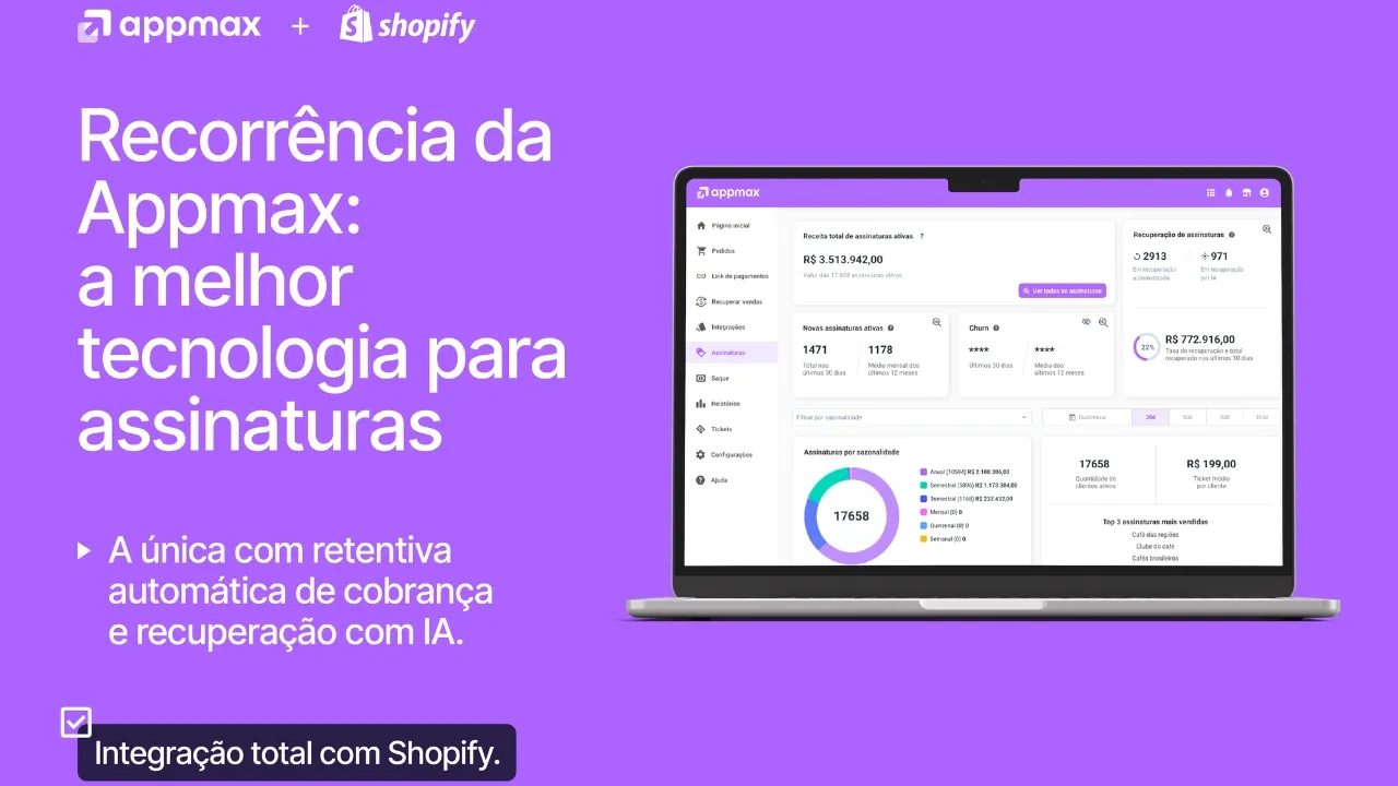 Integração appmax e shopify