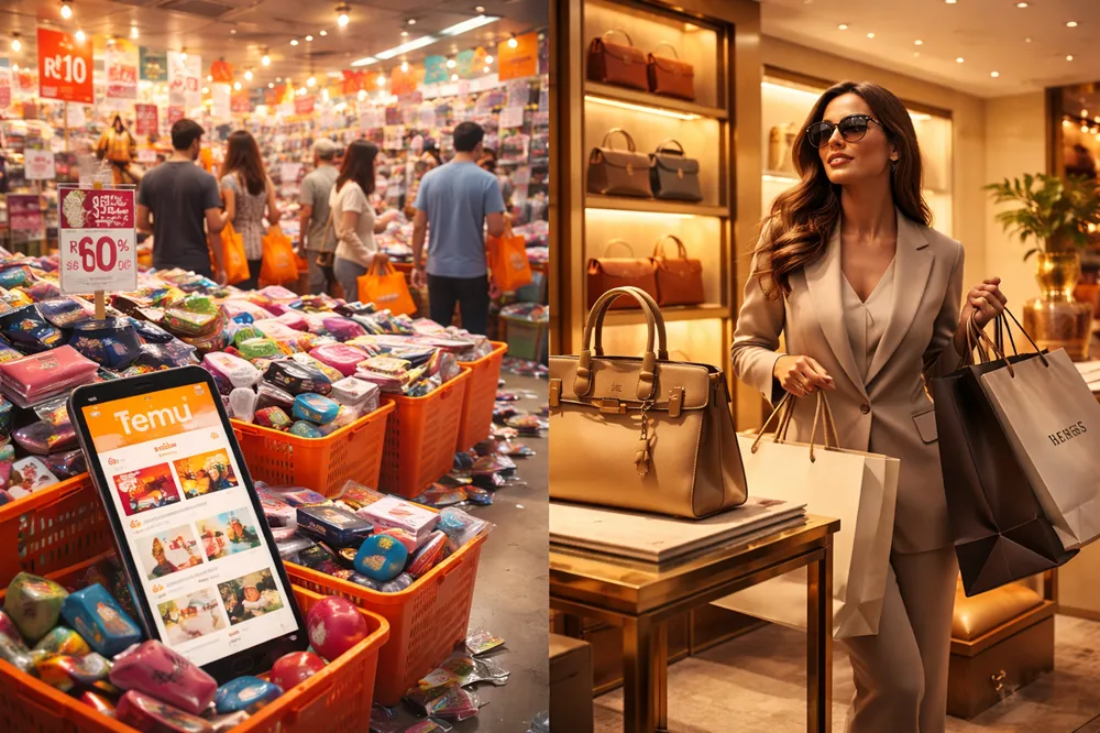 A morte do meio-termo: por que você precisa ser “Temu” ou “Hermès” para sobreviver