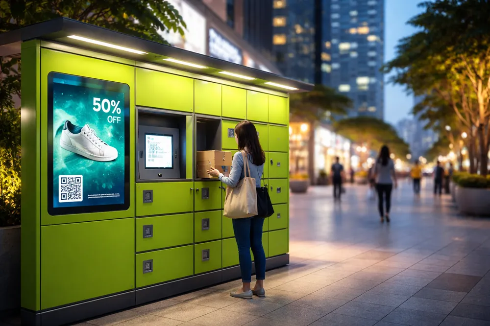 Lockers como mídia urbana: a nova vitrine da marca em pontos de alto fluxo