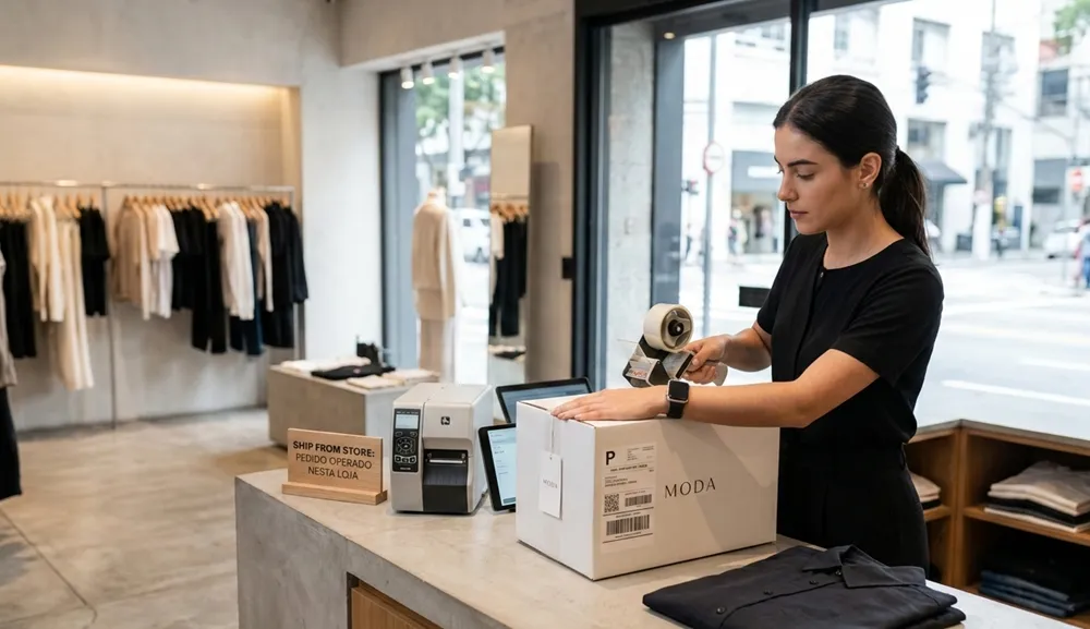 Ship from store no varejo de moda: a infraestrutura invisível que está redefinindo velocidade, margem e experiência
