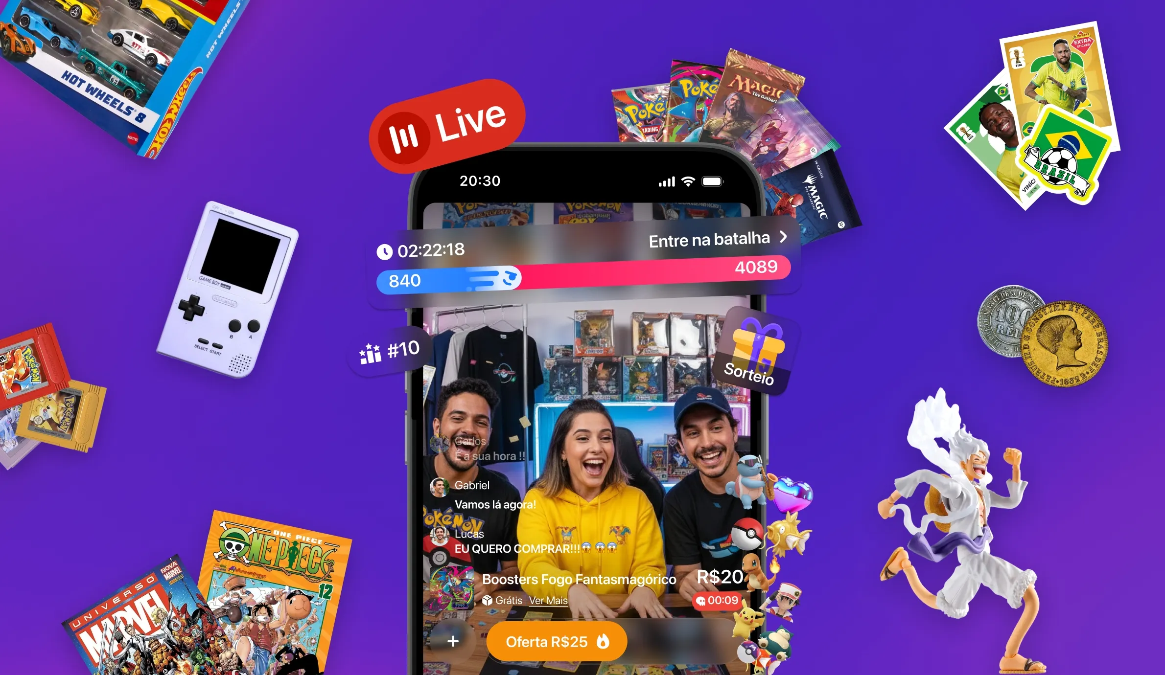 Jamble desembarca no Brasil com live shopping de colecionáveis