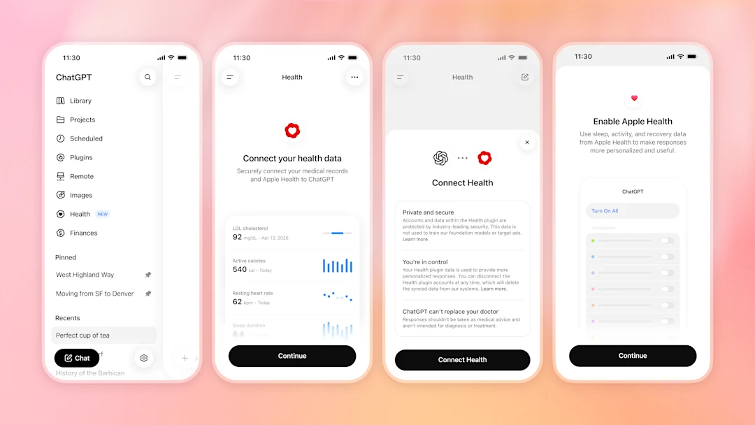 OpenAI adiciona integração com Apple Health ao ChatGPT