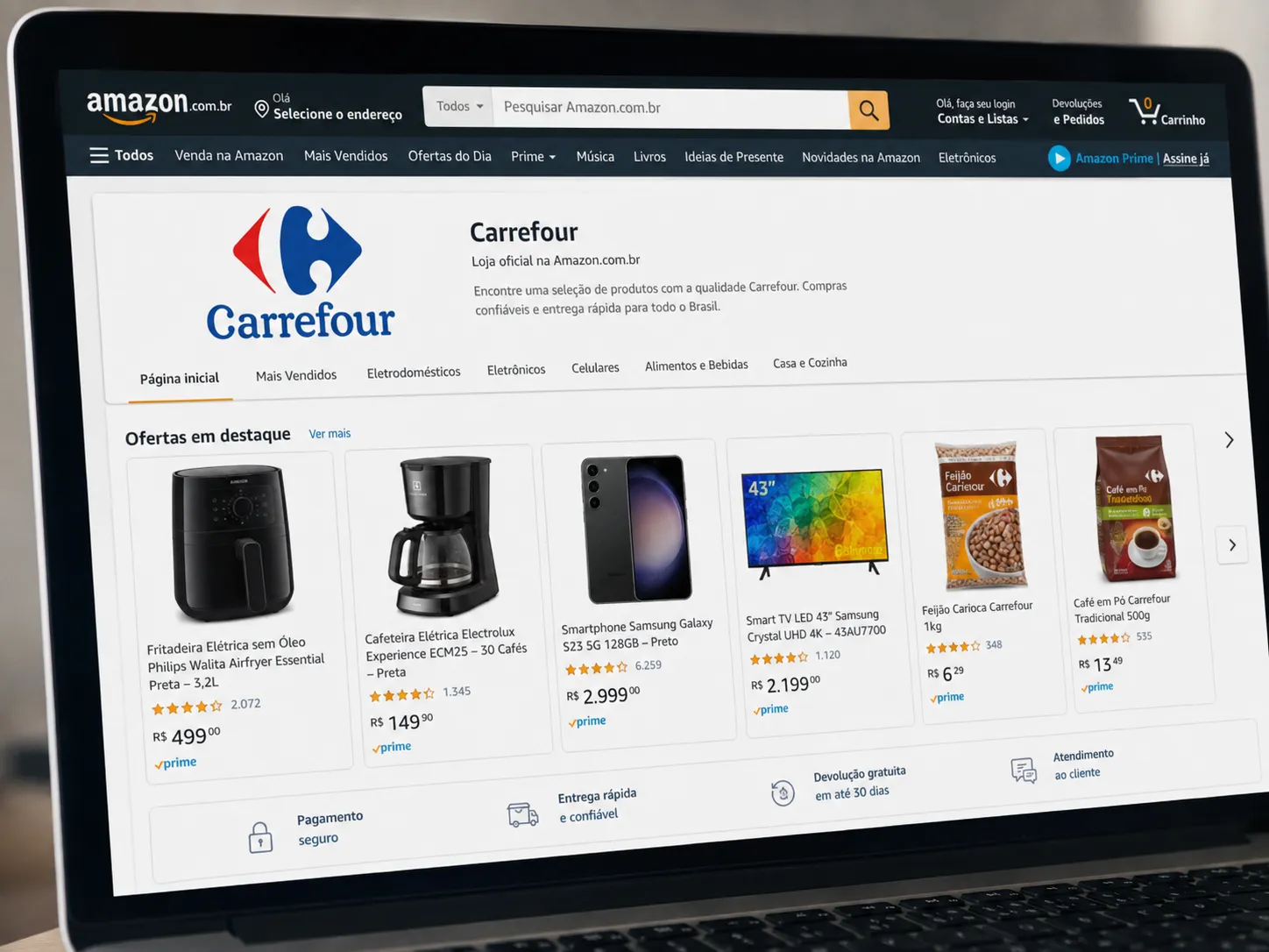 Carrefour chega a Amazon com mais de 1,3 mil itens